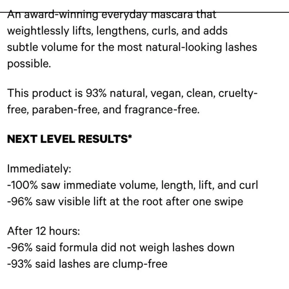4 MILK MAKEUP Rise Mascara lift + length black New TravelSz